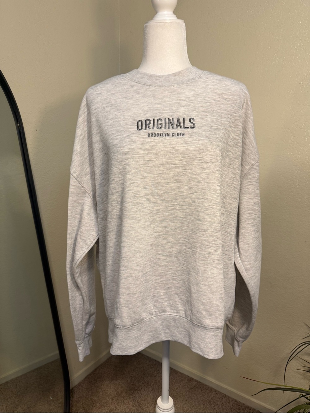 Brooklyn Cloth Light Gray 'Originals' Crewneck Sweatshirt
